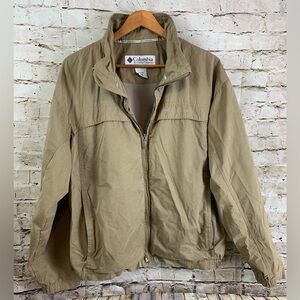 Columbia Men’s XL Tan Windbreaker Lightweight Jacket
